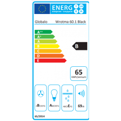 Okap przyścienny Globalo Wrotma 60.1 Czarny