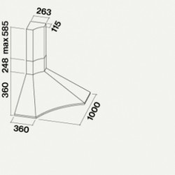 Falmec Elios Angolo Design inox narożny silnik 600